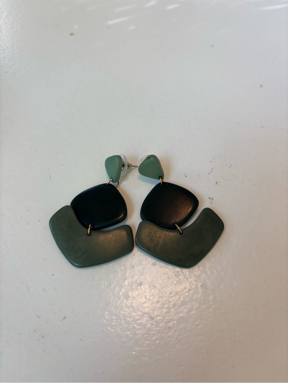 Noonday Collection Tortuga Green Geometric Drop Earrings - Modern Women Jewelry